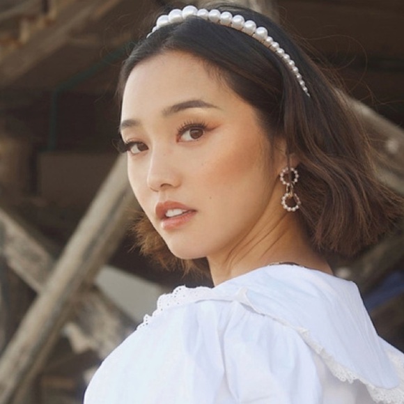 NEW Pearl Bridal Bride Headband Headpiece Boho main image 4